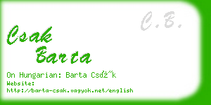 csak barta business card